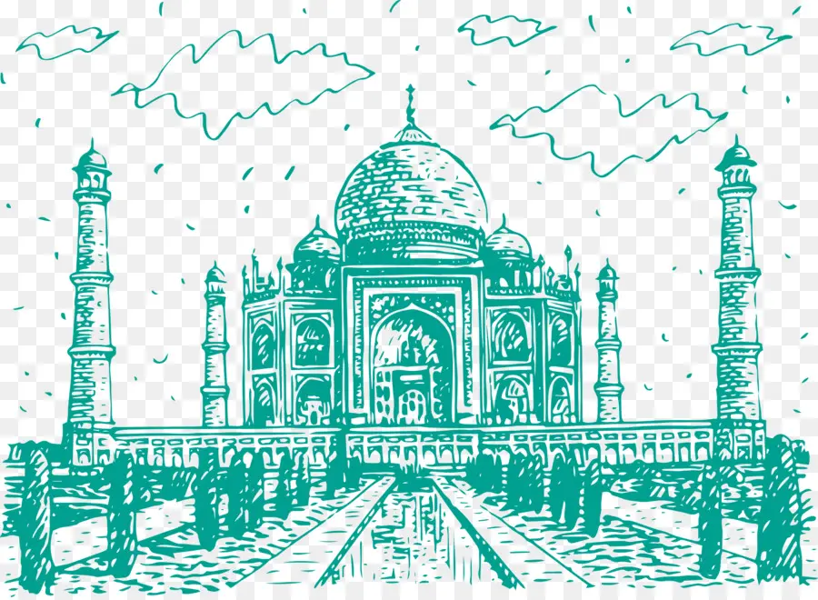 Bosquejo Del Taj Mahal，Monumento PNG