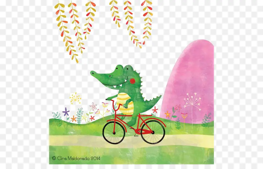 Cocodrilo En Bicicleta，Bicicleta PNG