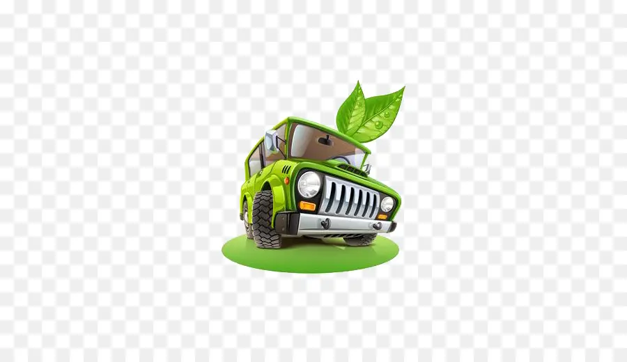 Coche Verde，Respetuoso Del Medio Ambiente PNG