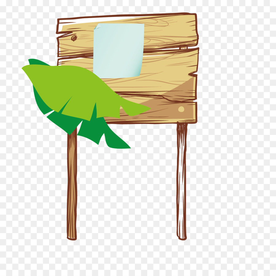 Letrero De Madera，Hojas PNG