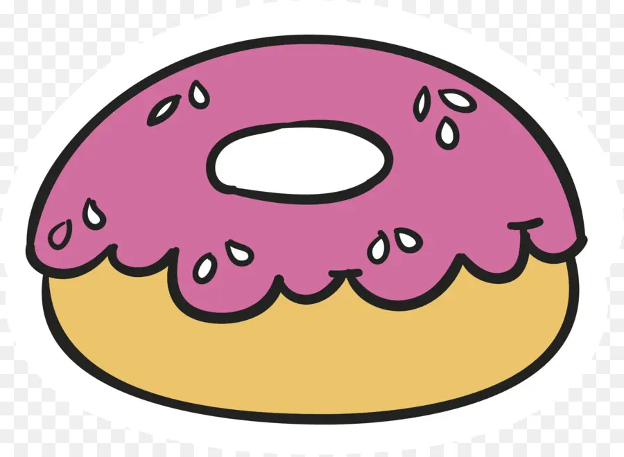 Donut Rosa，Postre PNG