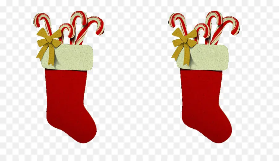 Medias Navideñas，Bastones De Caramelo PNG