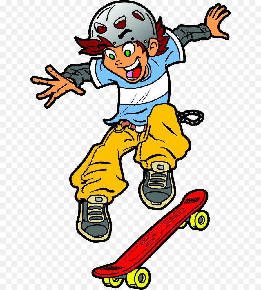 El Skateboarding，De Dibujos Animados PNG