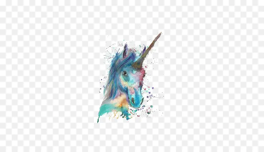 Unicornio，Pintura De Acuarela PNG