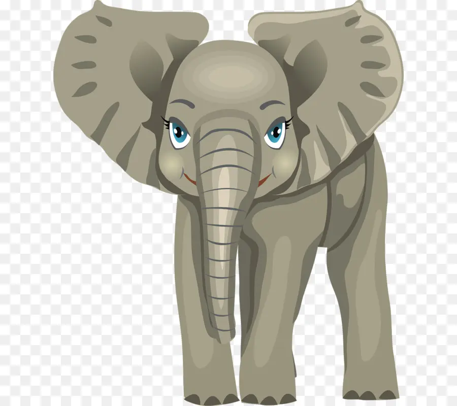 Elefante De Dibujos Animados，Palmera PNG