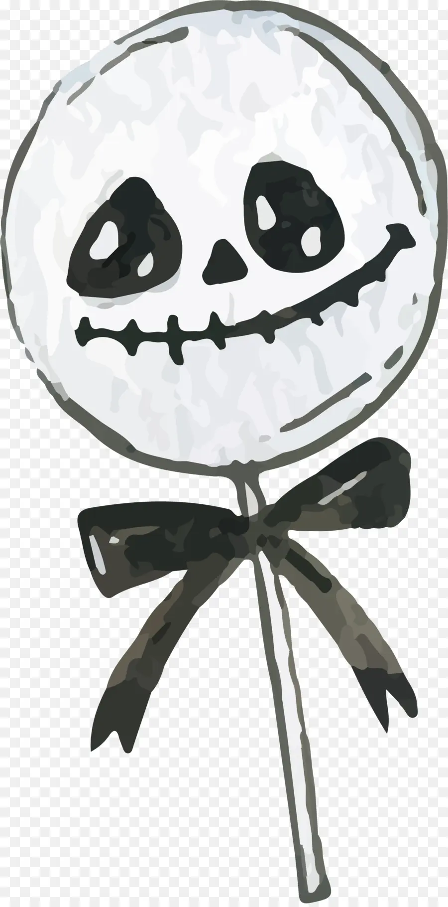 Piruleta De Calavera，Lazo Negro PNG