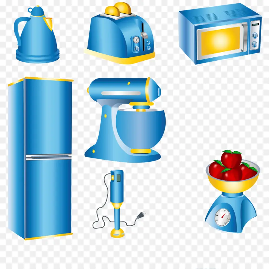 Electrodomésticos De Cocina Azules，Mezclador PNG