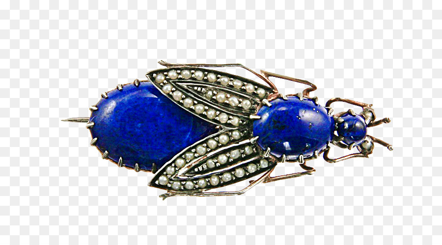 Broche De Insectos Con Gema Azul，Joyas PNG