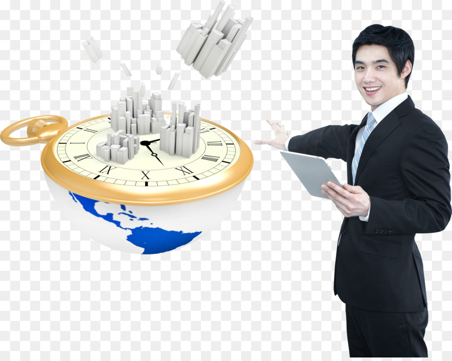 Empresario Con Tableta，Negocio PNG