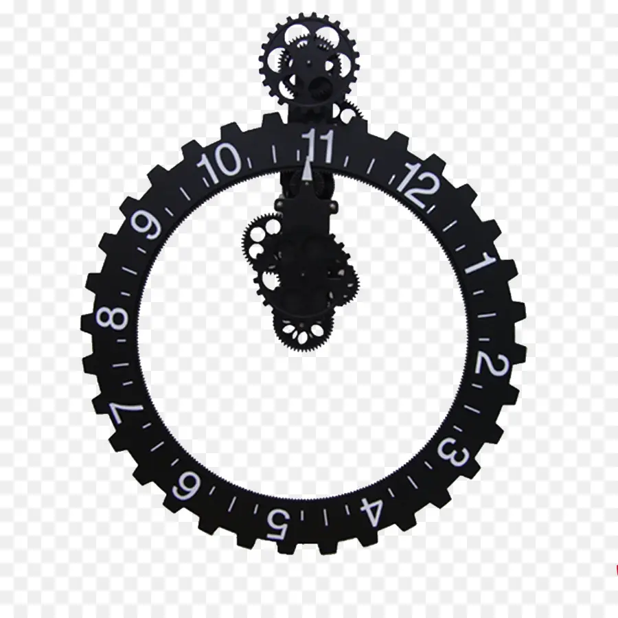 Reloj De Engranaje Negro，Tiempo PNG