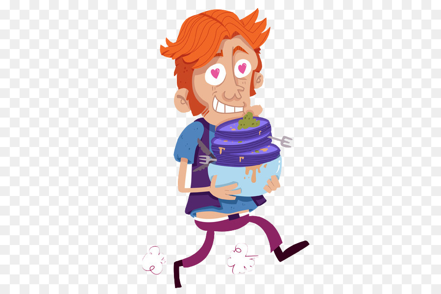 Hombre Con Pastel，Correr PNG