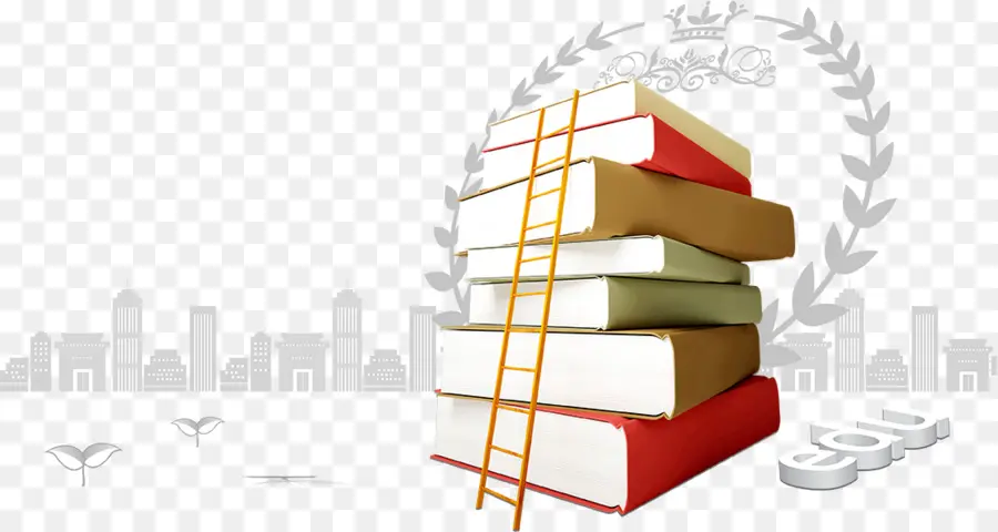 Pila De Libros，Escalera PNG