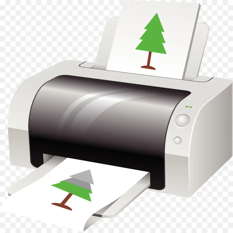 Impresora Con Imagen De árbol，Papel PNG