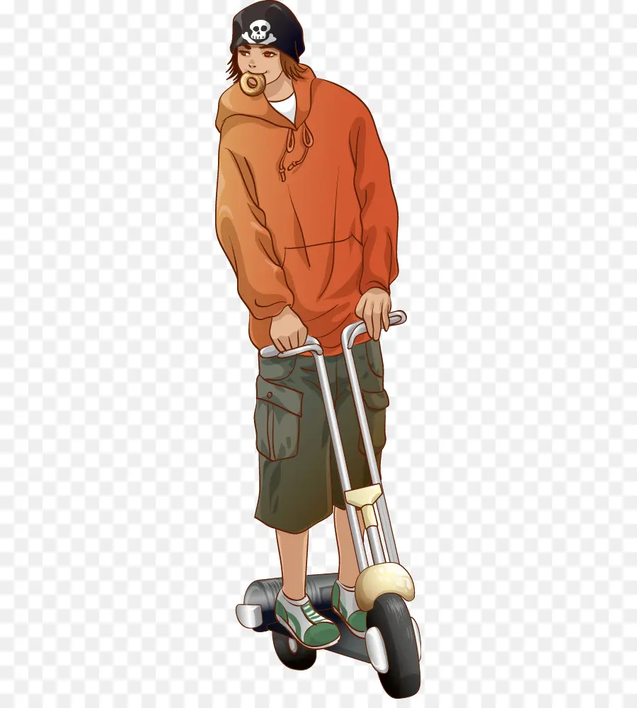 Niño En Scooter，Scooter PNG