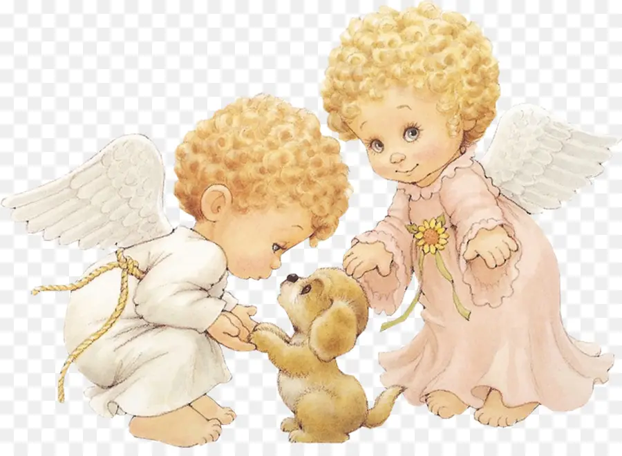 Ángeles Con Cachorro，Niños PNG