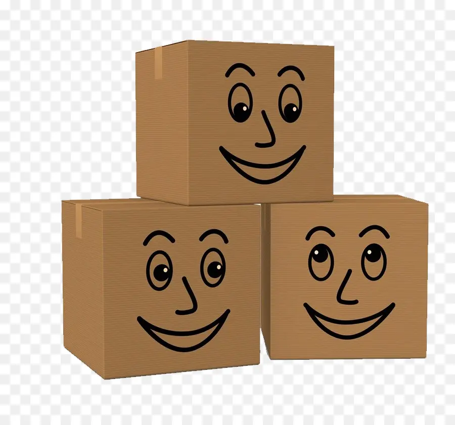 Cajas Sonrientes，Caja De Cartón PNG