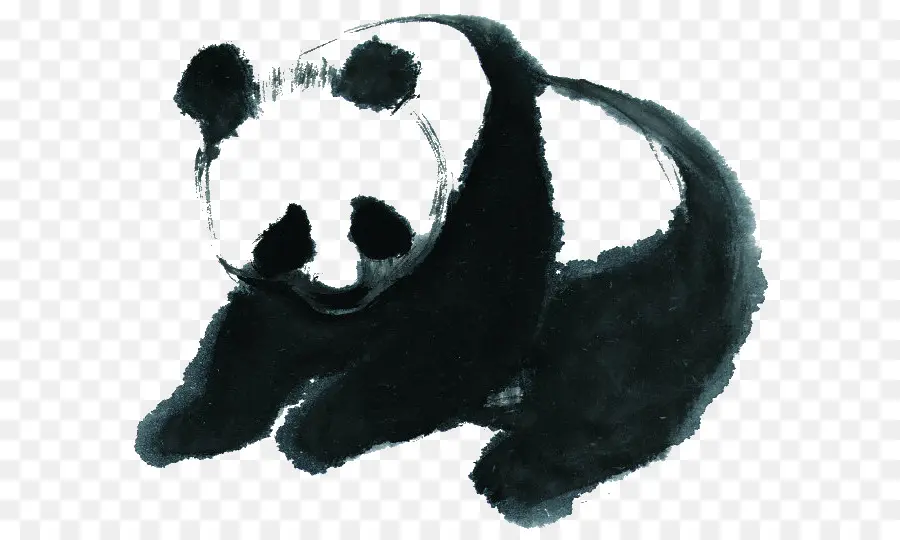 Panda，En Blanco Y Negro PNG