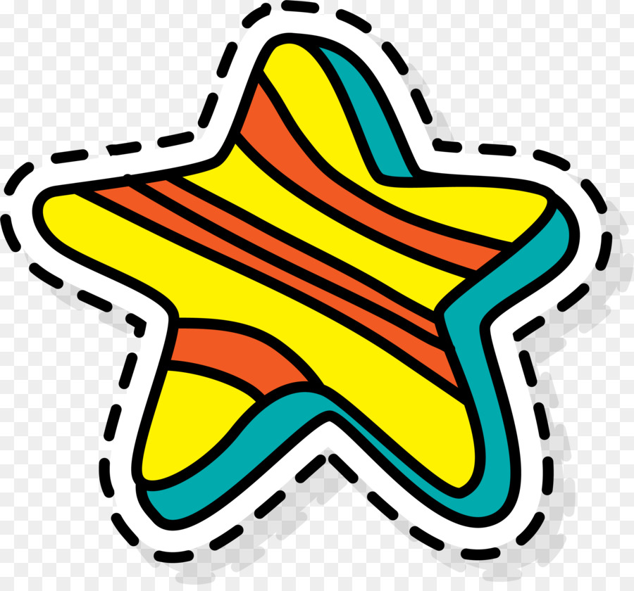 Estrella Colorida，Amarillo PNG