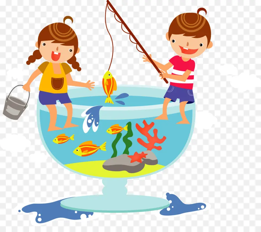 Niños Pescando，Niños PNG