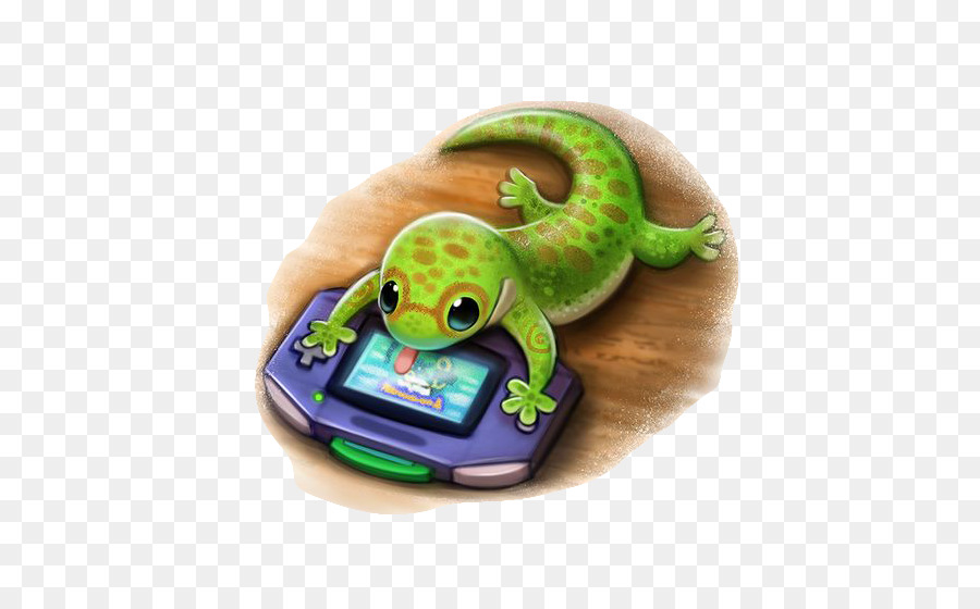 Gecko Con Consola De Juegos，Lagarto PNG