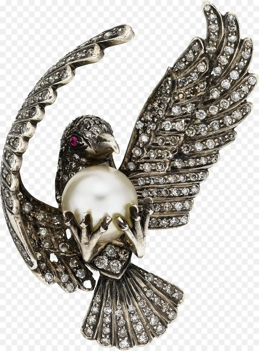 Broche De Pájaro，Perla PNG