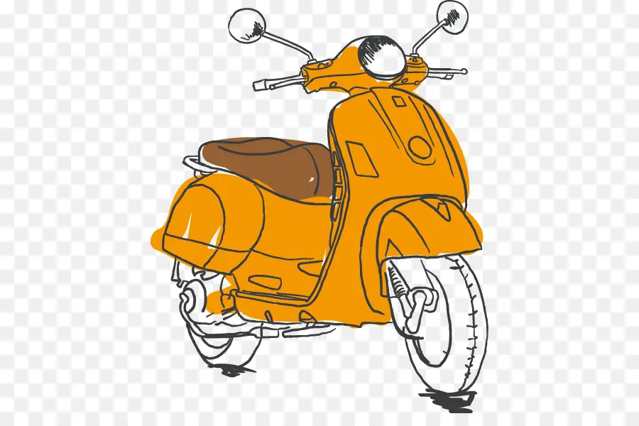 Vespa Naranja，Moto PNG