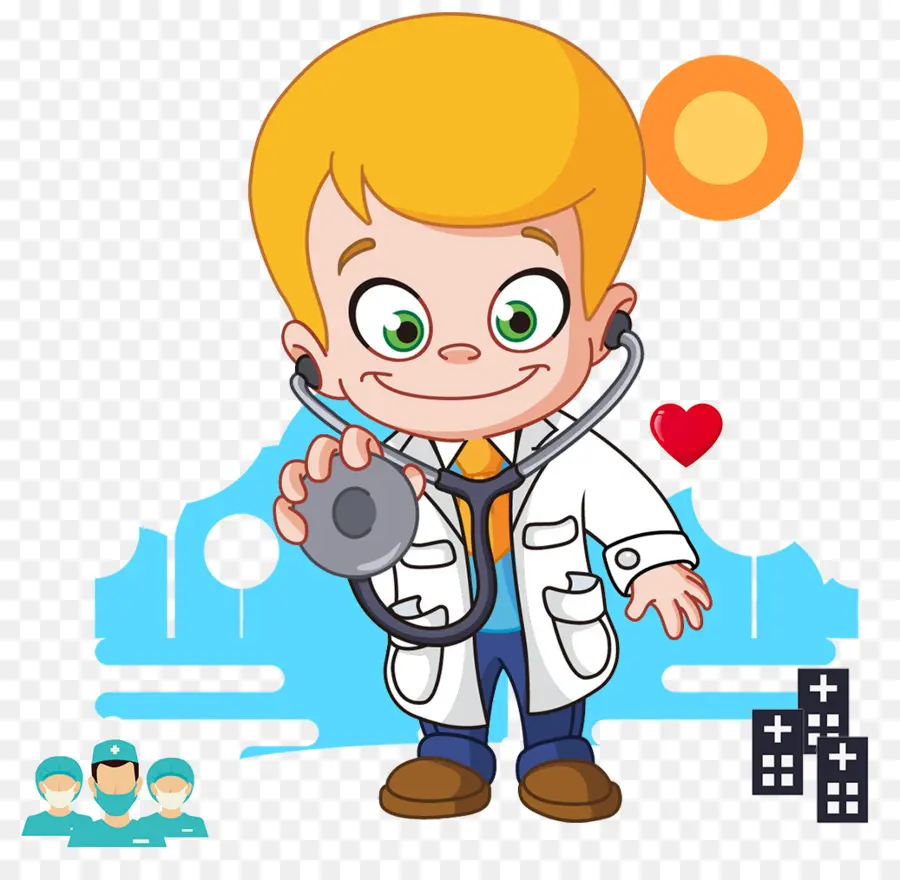 Médico，Niño PNG