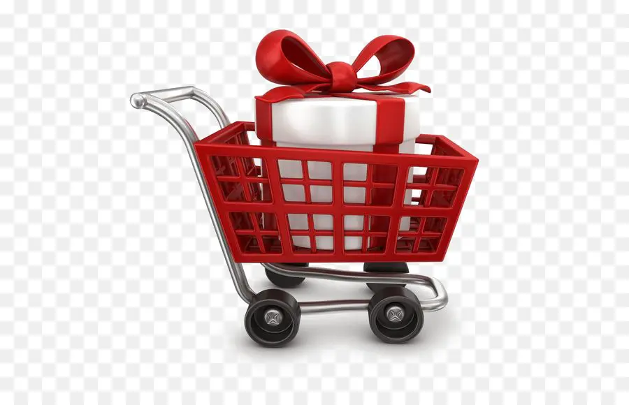 Carro De Compras Con Regalo，Presente PNG