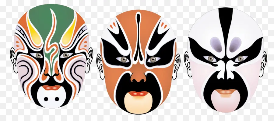 Máscaras De La Ópera De Pekín，Máscaras PNG