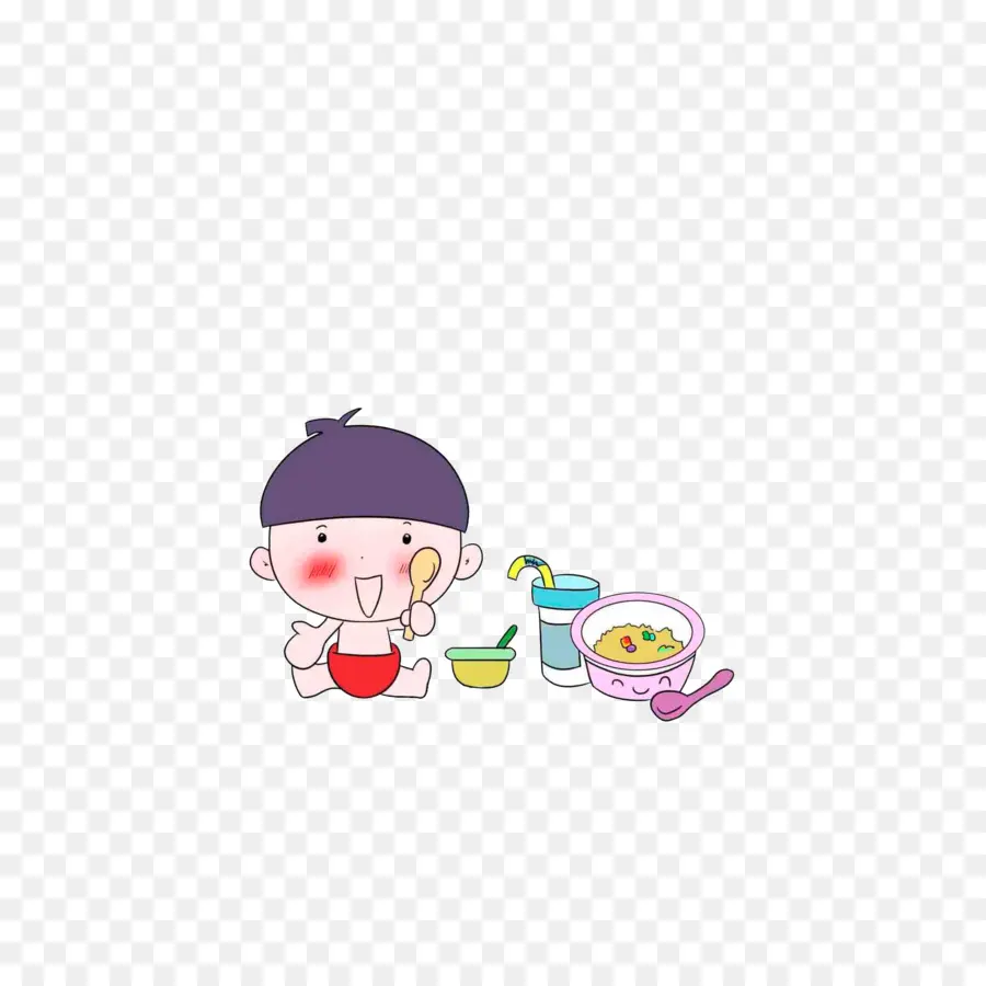 Niño Comiendo，Dibujos Animados PNG