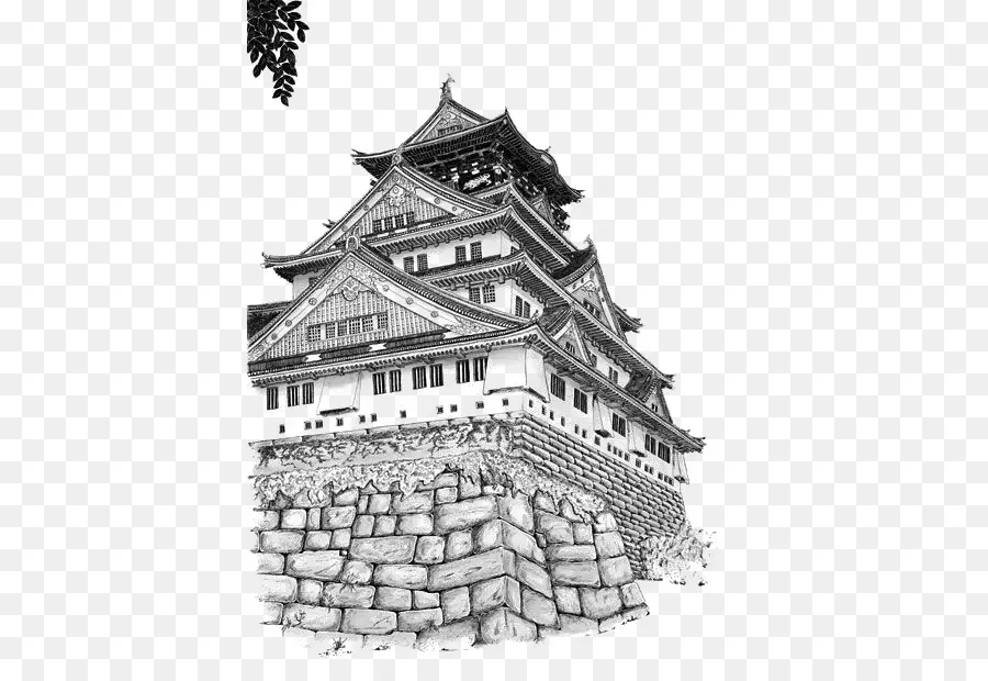 Castillo De Osaka，Dibujo PNG