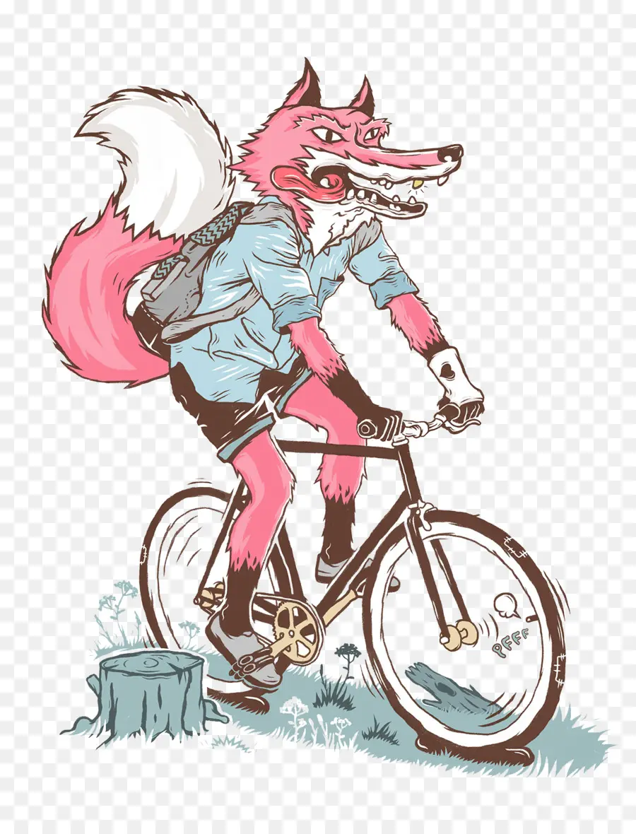 Zorro En Bicicleta，Bicicleta PNG