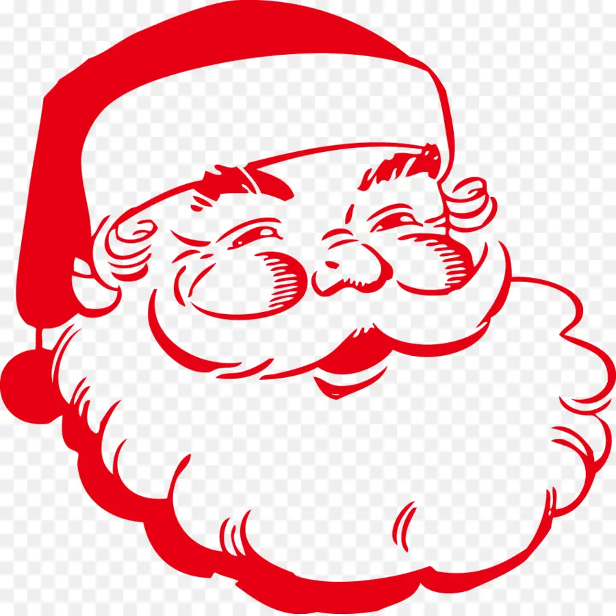 Papá Noel，Sombrero Rojo PNG