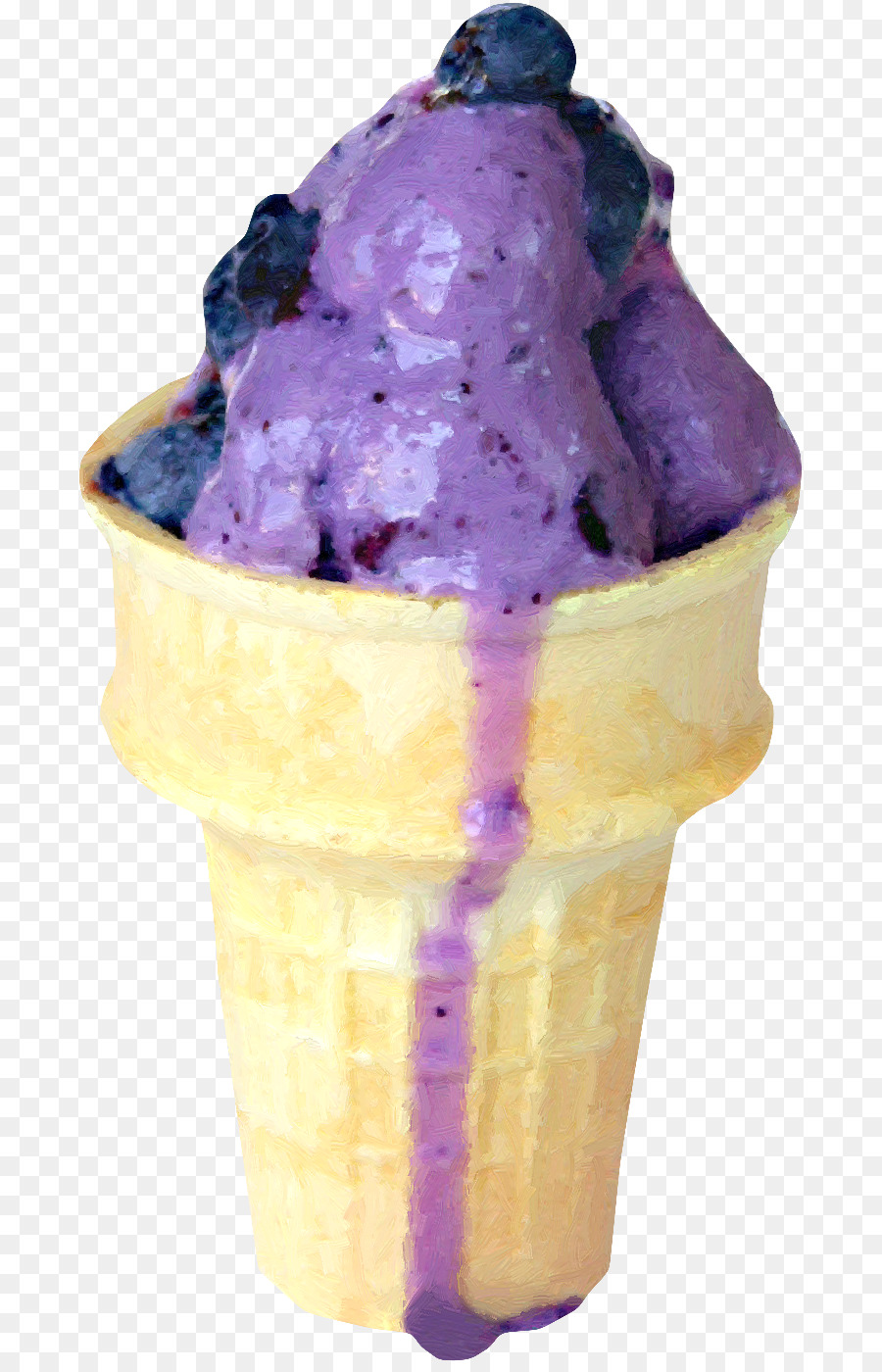 Helado Morado，Cono PNG