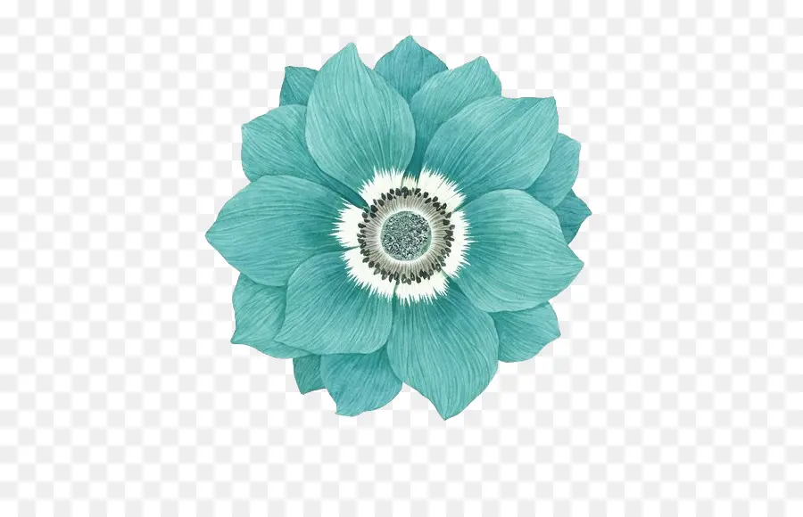 Flor，Azul PNG