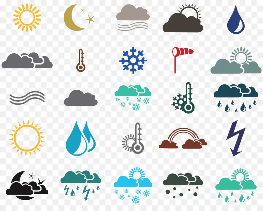 Iconos Del Tiempo，Clima PNG