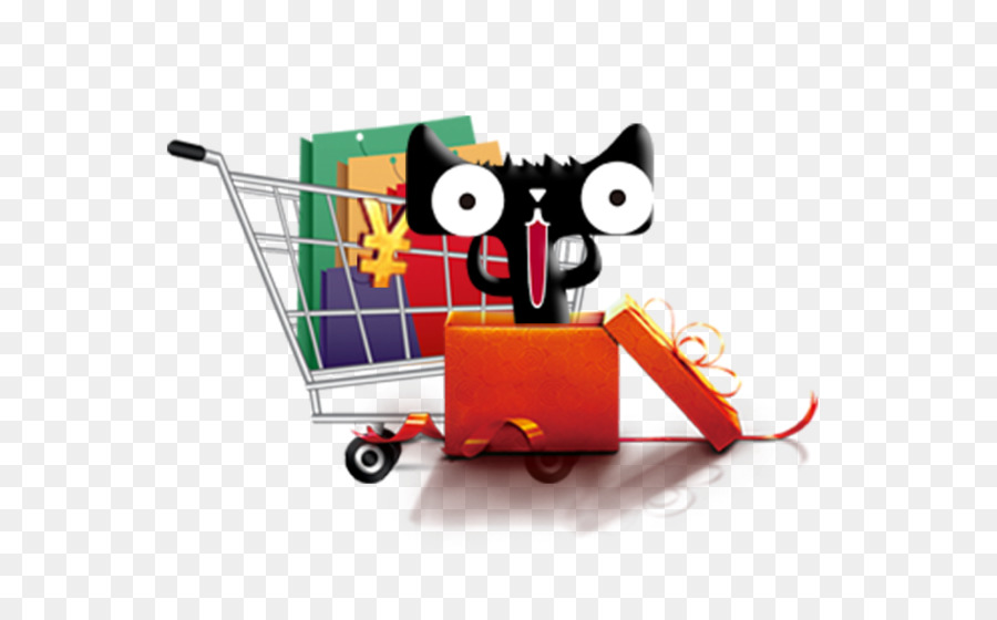 Carro De La Compra，Gato PNG