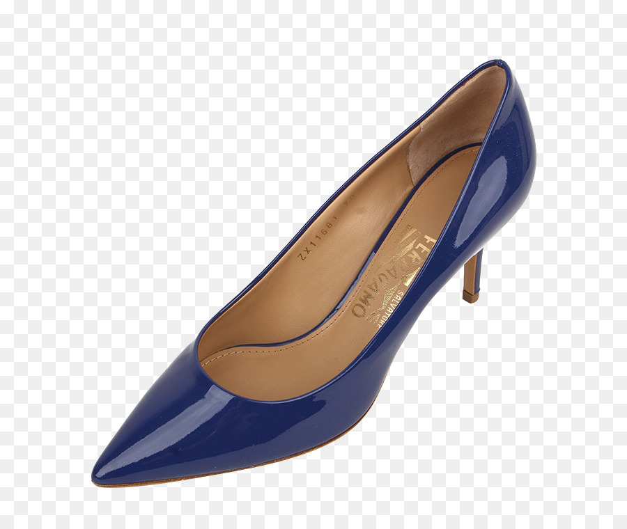 Tacón Alto Azul，Zapato PNG