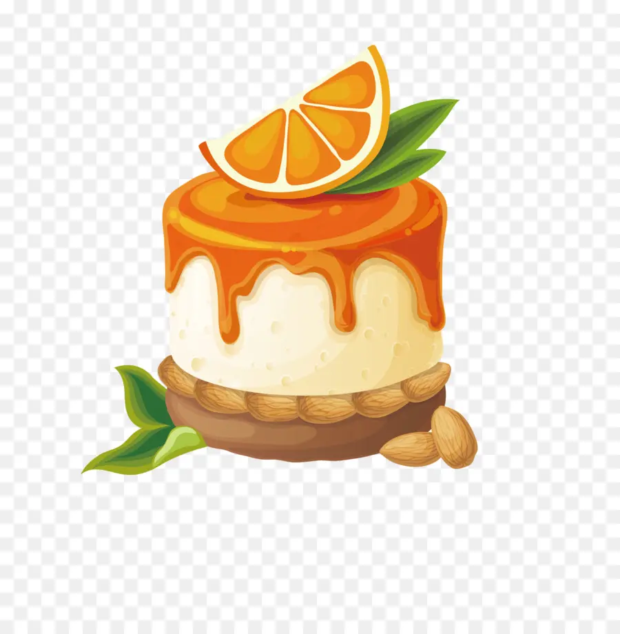 Pastel Con Naranja，Pastel PNG