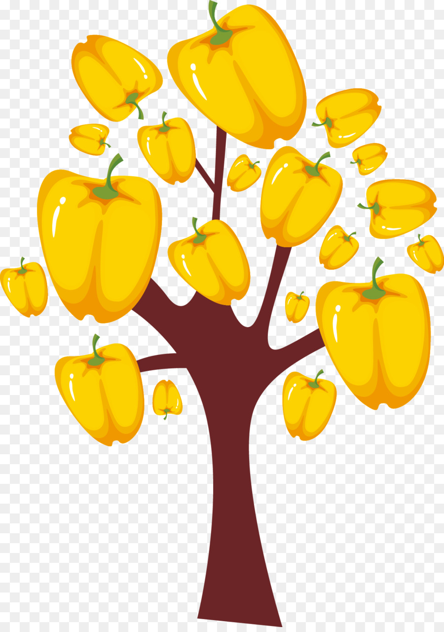 árbol De Pimienta，Pimientos Amarillos PNG