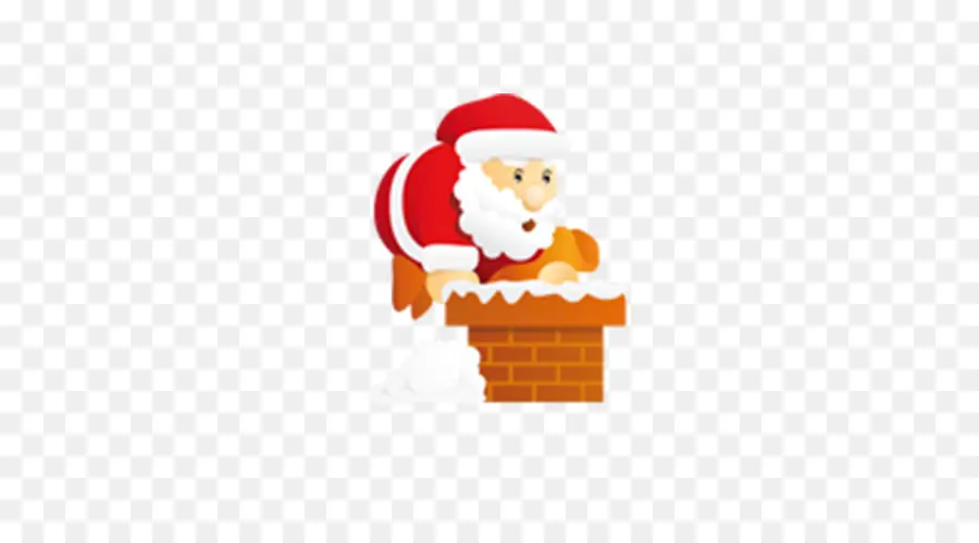 Santa Claus，Chimenea PNG