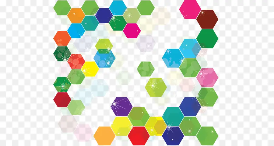 Hexágonos Coloridos，Formas PNG