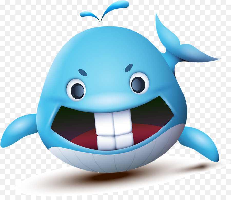 Ballena De Dibujos Animados，Azul PNG