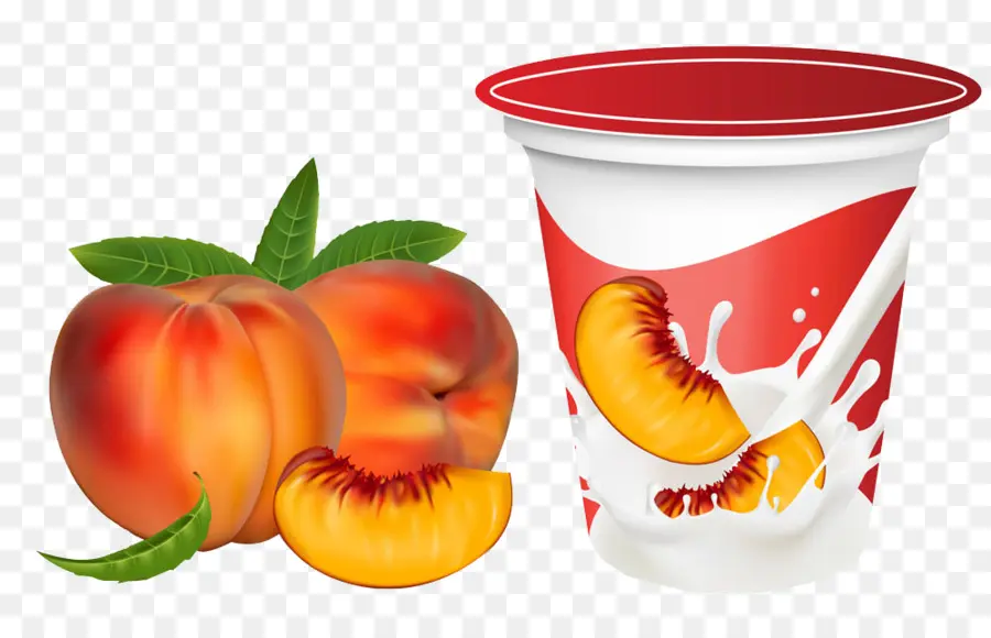 Yogur De Durazno，Fruta PNG