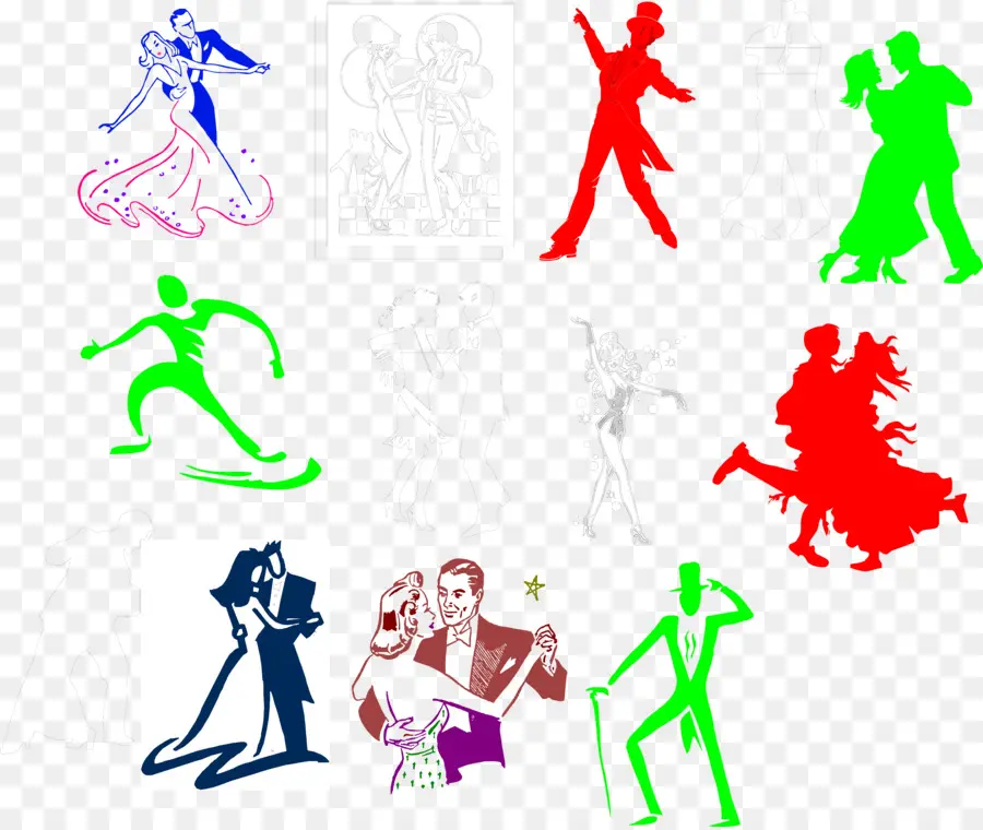 Figuras Bailando，Parejas PNG