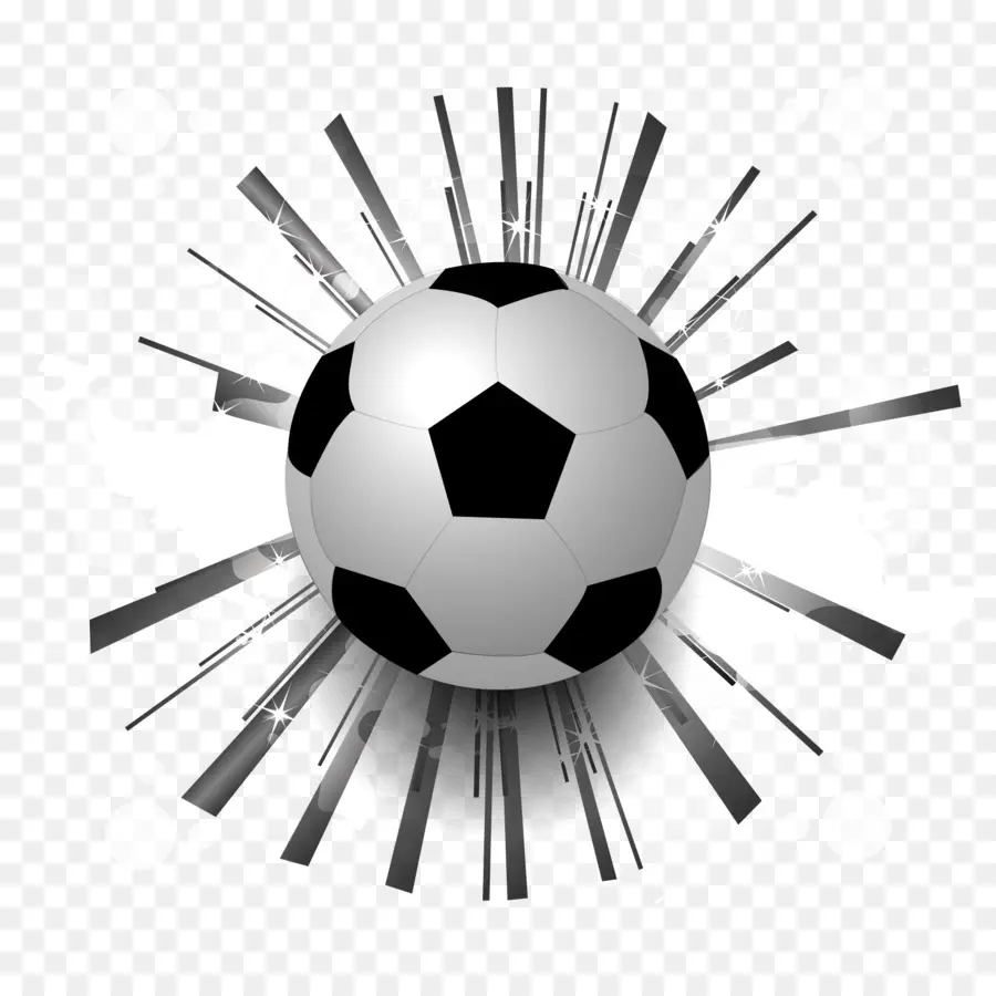 Balón De Fútbol，En Blanco Y Negro PNG