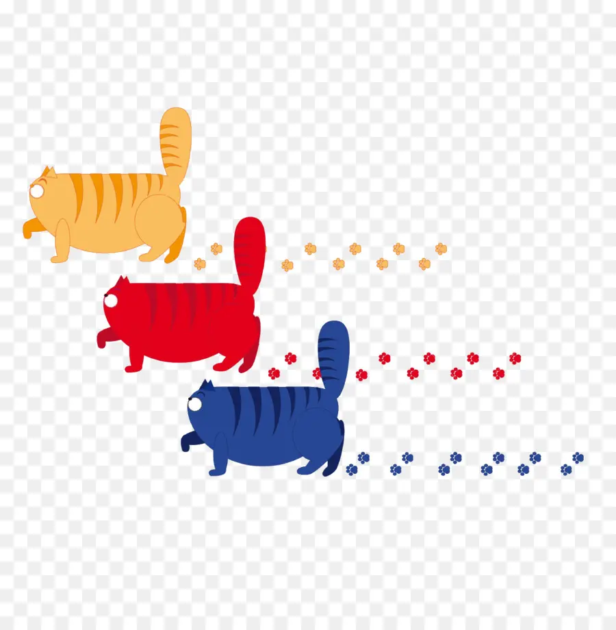 Gatos Coloridos，Gatos PNG