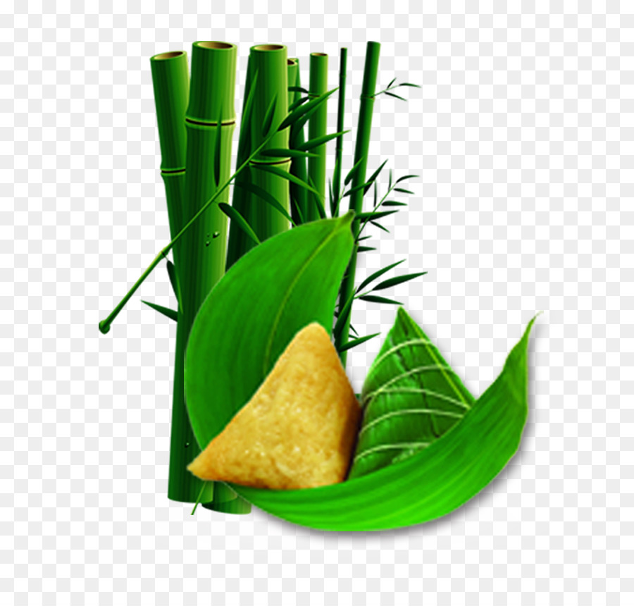 Bambú Y Zongzi，Hojas PNG