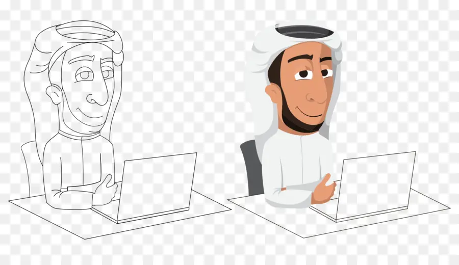 Hombre Con Computador Portatil，Trabajar PNG