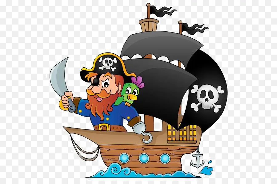 La Piratería，De Dibujos Animados PNG